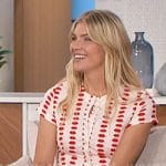 Amanda’s lips print dress on The Talk