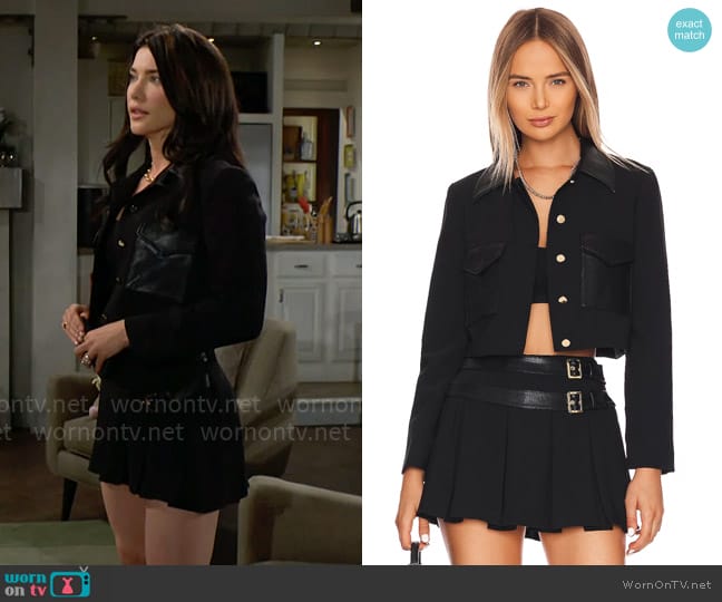 Amanda Uprichard Sanders Jacket worn by Steffy Forrester (Jacqueline MacInnes Wood) on The Bold and the Beautiful