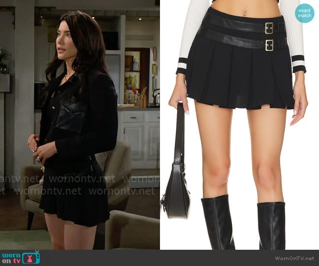 Amanda Uprichard Sanders Skort worn by Steffy Forrester (Jacqueline MacInnes Wood) on The Bold and the Beautiful