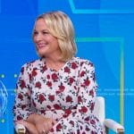 Amy Poehler’s white rose print dress on Good Morning America