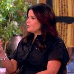 Ana’s black eyelet shirtdress on The View