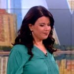 Ana’s green embroidered blouse on The View