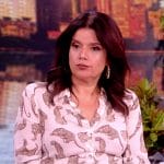 Ana’s white leopard print blouse on The View