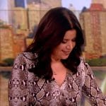 Ana’s snake skin print wrap dress on The View