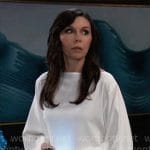 Anna’s white wide-sleeve top on General Hospital