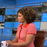 Antonia Hylton’s red knit polo dress on NBC News Daily