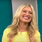 Ashley Bellman’s yellow knit dress on CBS Mornings