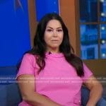 Ashley Hagerich’s pink braided neck shift dress on Good Morning America