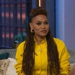 Ava DuVernay’s yellow shirtdress on The Kelly Clarkson Show