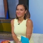 Eva’s yellow ribbed sleeveless dress on Good Morning America