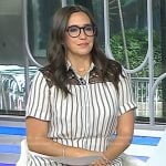 Savannah’s white striped lace inset shirtdress on Today