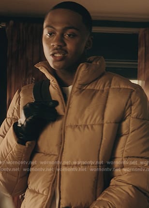 Bakari's yellow padded jacket on The Chi