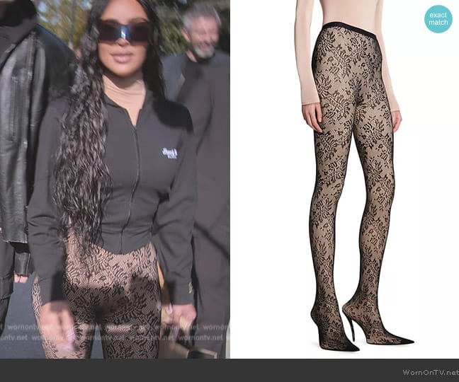 Balenciaga Lace Pantaleggings worn by Kim Kardashian (Kim Kardashian) on The Kardashians