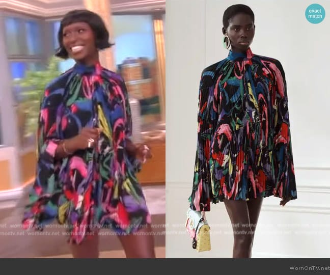 WornOnTV: Jodie Turner-Smith’s printed mini dress on The View | Clothes ...