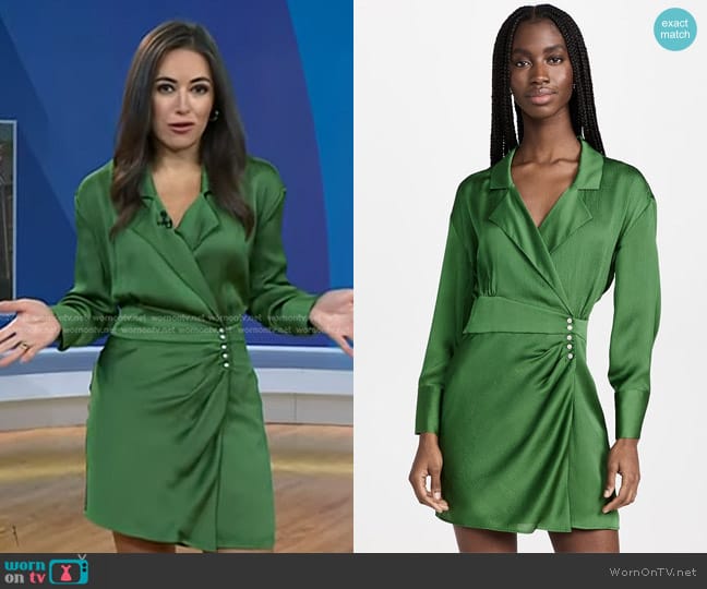 WornOnTV: Kaylee’s green wrap mini dress on Today | Kaylee Hartung ...