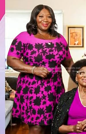 Bevy Smith's pink floral dress on Today