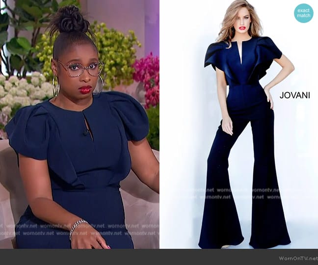 Jovani Short Sleeve Jovani Jumpsuit worn by Jennifer Hudson on The Jennifer Hudson Show