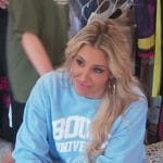 Danielle’s blue graphic sweatshirt on The Real Housewives of New Jersey