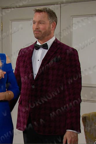 Brady's houndstooth blazer on Days of our Lives