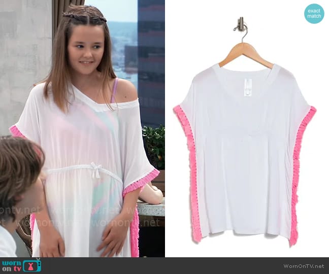 Breaking Waves Tassel Cover-Up Dress worn by Georgie Spinelli (Lily Fisher) on General Hospital