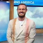 Brian Kelly’s ivory striped blazer on Good Morning America