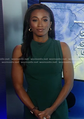 Brittany's green sleeveless dress on Good Morning America