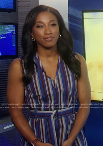 Brittany's striped belted dress on Good Morning America