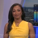 Brittany’s yellow knotted neckline dress on Good Morning America