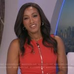 Brittany’s red belted zip front dress on Good Morning America