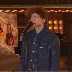 Brody Grant’s denim jacket and jeans on The Kelly Clarkson Show