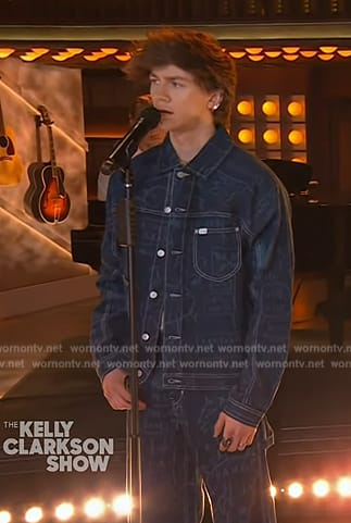 Brody Grant's denim jacket and jeans on The Kelly Clarkson Show