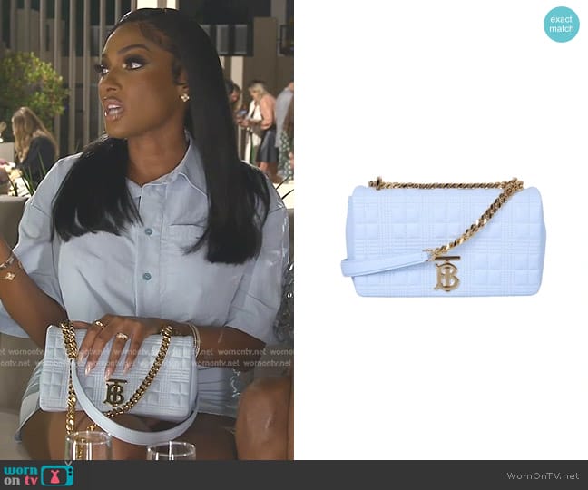 Burberry Small Lola Quilted Leather Shoulder Bag worn by Lesa Milan (Lesa Milan) on The Real Housewives of Dubai