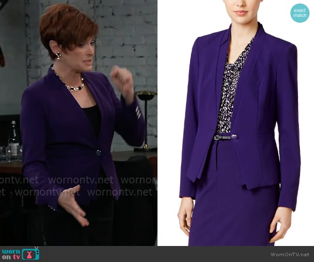 Calvin Klein One Button Blazer worn by Diane Miller (Carolyn Hennesy) on General Hospital