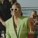 Caroline’s green oversized blazer on The Real Housewives of Dubai