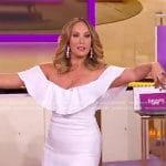 Cheryl Burke’s white ruffle off-shoulder dress on The Jennifer Hudson Show