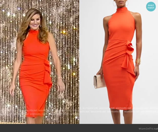 Chiara Boni La Petite Robe Sleeveless Halter Ruched Dress worn by Heather McDonald on Tamron Hall Show