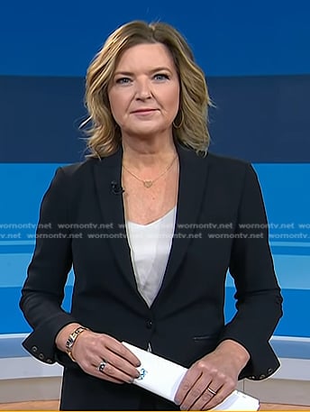 Christine Romans's black blazer on Today