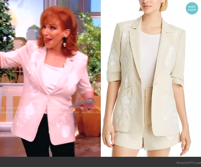 Cinq a Sept Khloe Floating Roses Blazer worn by Joy Behar on The View