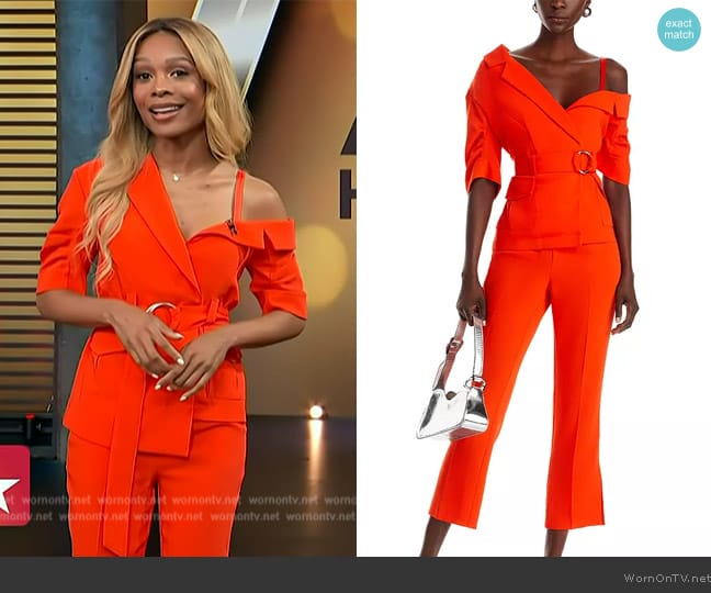 WornOnTV: Zuri’s red belted top on Access Hollywood | Zuri Hall ...