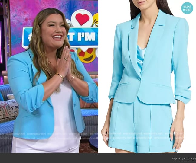 Cinq a Sept Le Petit Khloe Blazer worn by Jamie Kern Lima on The Kelly Clarkson Show