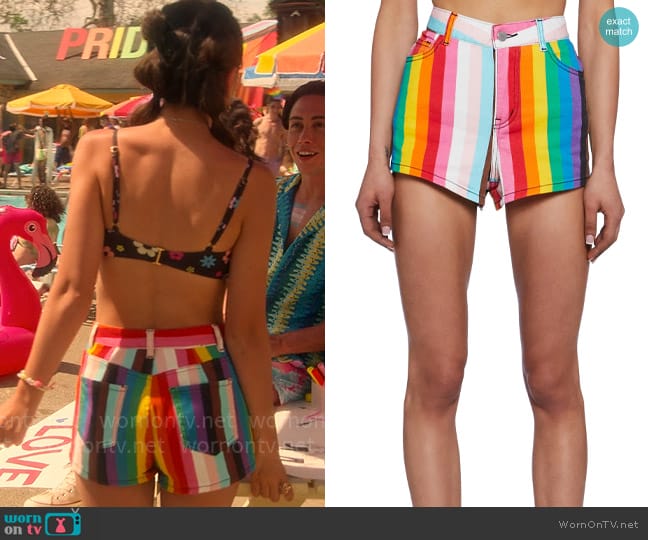 Club Exx United As One Denim Shorts worn by Minnie 'Mouse' Honrada (Malia Pyles) on Pretty Little Liars Original Sin