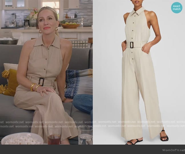 Club Monaco Belted Sleeveless Jumpsuit worn by Laura Baker (Monet Mazur) on All American