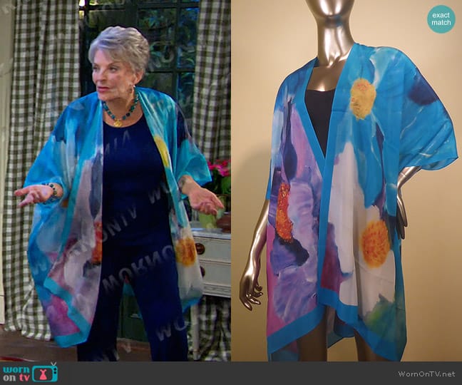 Cocoon House Flowers without Borders Jacket worn by Julie Olson Williams (Susan Seaforth Hayes) on Days of our Lives