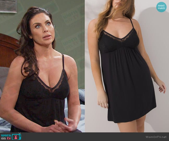 Cool Nights Lurex Lace Chemise worn by Chloe Lane (Nadia Bjorlin) on Days of our Lives