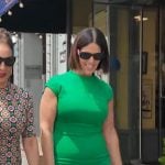 Dana Jacobson’s green midi dress on CBS Saturday Morning