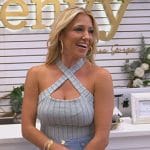 Danielle’s gray ribbed halter top on The Real Housewives of New Jersey