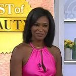 Deena Campbell’s pink ruched front dress on Today