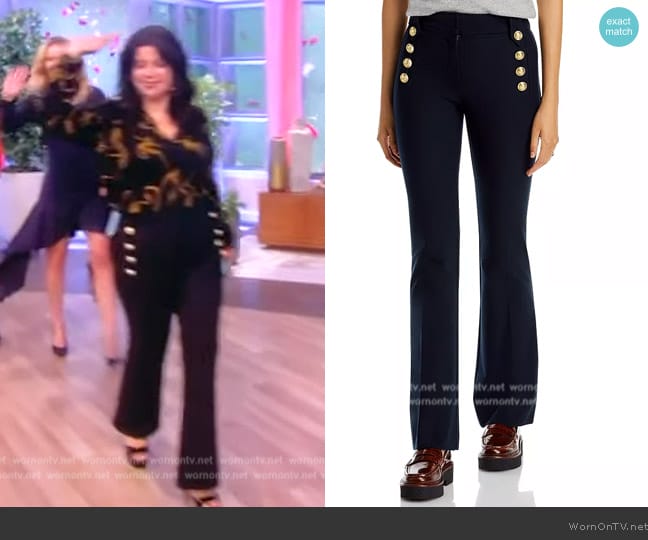 Derek Lam 10 Crosby Robertson Flare Hem Pants worn by Ana Navarro on The View