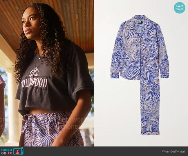 Desmond & Dempsey Tellus Pajama Pants worn by Tabitha 'Tabby' Hayworth (Chandler Kinney) on Pretty Little Liars Original Sin