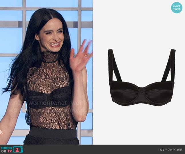 Dolce & Gabbana Satin Balconette Bra worn by Krysten Ritter on The Talk